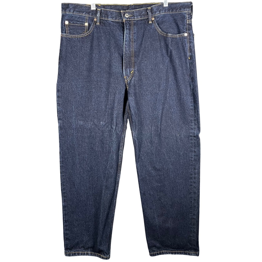 Levi's 550 Relaxed Fit Jeans Mens 42 Dark Wash Indigo Tapered Leg Denim